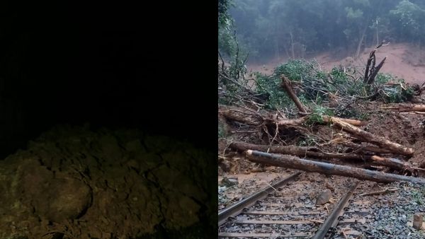 ಭಾರೀ ಮಳೆ ಹಿನ್ನೆಲೆ ಜೋಯಿಡಾದ ಕ್ಯಾಸಲ್ ರಾಕ್ ಬಳಿ ಗುಡ್ಡಕುಸಿತ: ಹುಬ್ಬಳ್ಳಿ-ಗೋವಾ ಮಾರ್ಗದ ರೈಲು ಸಂಚಾರ ಸ್ಥಗಿತ