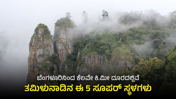 ಬೆಂಗಳೂರಿನಿಂದ ಕೆಲವೇ ಕಿ.ಮೀ ದೂರದಲ್ಲಿವೆ ತಮಿಳುನಾಡಿನ ಈ 5 ಸೂಪರ್ ಸ್ಥಳಗಳು.. ನೋಡಲು ಮರೆಯದಿರಿ