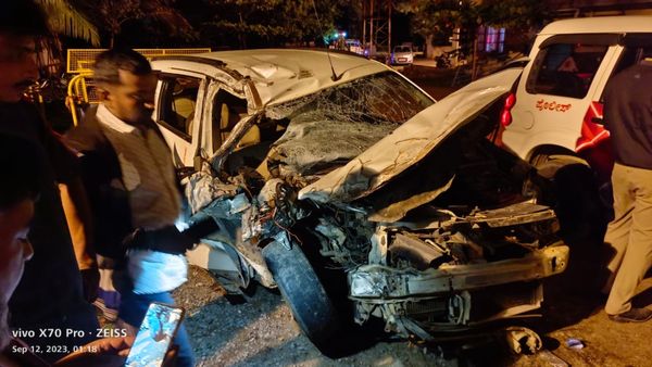 ತರೀಕೆರೆ: KSRTC ಬಸ್‌ - ಕಾರು ಮುಖಾಮುಖಿ ಡಿಕ್ಕಿ, 7 ಜನರಿಗೆ ಗಂಭೀರ ಗಾಯ