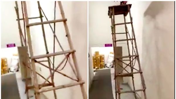 OMG: ಯುಪಿ ಪೋಸ್ಟ್‌ಮಾರ್ಟಮ್ ಹೌಸ್‌ನಲ್ಲಿ ತಾನಾಗಿಯೇ ನಡೆದ ಬಿದಿರಿನ ಏಣಿ: ಭಯಾನಕ ವಿಡಿಯೋ ವೈರಲ್