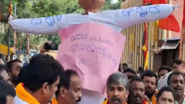 Caucvery dispute: ವಿಧಾನಸೌಧಕ್ಕೆ ಮುತ್ತಿಗೆ ಯತ್ನ- ಕರವೇ ಕಾರ್ಯಕರ್ತರು ಖಾಕಿ ವಶಕ್ಕೆ