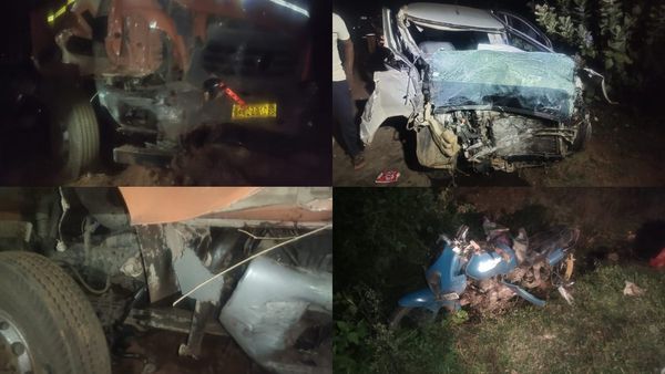 ಚಿಕ್ಕಮಗಳೂರು: ಕಾರು, ಟಿಪ್ಪರ್ ಲಾರಿ, ಬೈಕ್ ನಡುವೆ ಭೀಕರ ಅಪಘಾತ, ದಂಪತಿ ಸಾವು