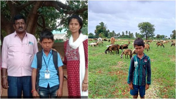 ಮೊಳಕಾಲ್ಮೂರು: ಶಾಲೆ ಬಿಟ್ಟ ಕುರಿಗಾಹಿ ಬಾಲಕನನ್ನು ಮತ್ತೆ ಶಾಲೆಗೆ ಸೇರಿದ ಸಿದ್ದರಾಮಯ್ಯ