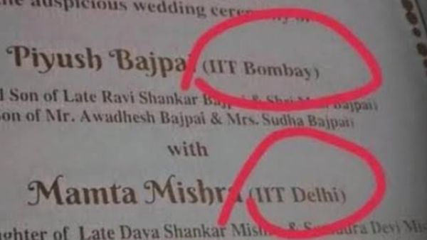 ಮದುವೆ ಆಹ್ವಾನ ಪತ್ರಿಕೆಯಲ್ಲಿ ಐಐಟಿ ಹೆಸರು ಹಾಕಿಸಿದಕ್ಕೆ ಟ್ರೋಲ್, ಸ್ಯಾಲರಿನೂ ಮೆನ್ಷನ್‌ ಮಾಡಿ ಎಂದ ನೆಟ್ಟಿಗರು!