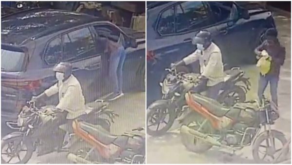 ಬೆಂಗಳೂರಿನಲ್ಲಿ ಹಾಡಹಗಲೇ ಕಾರಿನಲ್ಲಿದ್ದ 13 ಲಕ್ಷ ರೂ. ದೋಚಿದ ಕಳ್ಳರು: ವಿಡಿಯೋ ನೋಡಿ