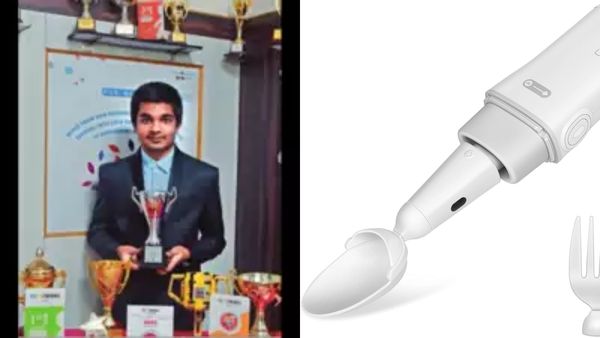 ಪಾರ್ಕಿನ್ಸನ್ ರೋಗಿಗಳಿಗಾಗಿ ಸ್ಮಾರ್ಟ್ ಚಮಚ ನಿರ್ಮಿಸಿದ ಬೆಂಗಳೂರು ವಿದ್ಯಾರ್ಥಿ!