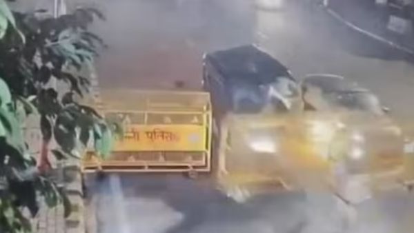Delhi: ಪೊಲೀಸ್‌ಗೆ ಡಿಕ್ಕಿ ಹೊಡೆದ ಎಸ್‌ಯುವಿ ಕಾರು: ಭಯಾನಕ ವಿಡಿಯೋ ವೈರಲ್