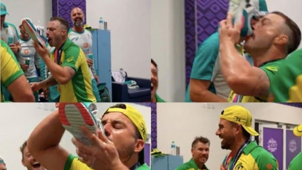 Fact check: WC2023- ಭಾರತದ ವಿರುದ್ಧ ಗೆಲುವಿನ ಬಳಿಕ ಶೂನಿಂದ ಪಾನಿಯ ಕುಡಿದ ಆಸ್ಟ್ರೇಲಿಯ ಆಟಗಾರರು?