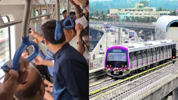 Bengaluru Metro: ನೇರಳೆ ಮಾರ್ಗದಲ್ಲಿ ಬಿಜೆಪಿ ಸಂಸದ ಸಂಚಾರ, ಪ್ರಯಾಣಿಕರ ಜತೆ ಸಂವಾದ: ವಿಡಿಯೋ
