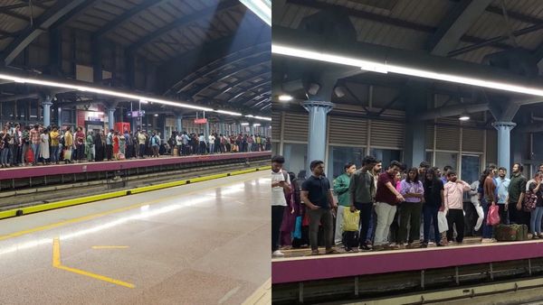 Namma metro: ಜನದಟ್ಟಣೆಯಿಂದ ಸದ್ದಾಗುತ್ತಿರುವ ನೇರಳೆ ಮಾರ್ಗ, ಈ ನಿಲ್ದಾಣದಲ್ಲಿ ಜನಜಂಗುಳಿ, ಫೋಟೊ