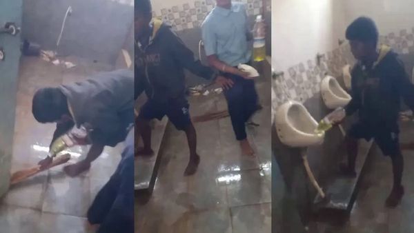 'ಲೇ... ಬ್ರೆಶ್ ಹಾಕಿ ಚೆನ್ನಾಗಿ ಉಜ್ರೋ.. ಕ್ಲೀನ್ ಆಗ್ಲಿ...' ವಿದ್ಯಾರ್ಥಿಗಳಿಂದ ಶೌಚಾಲಯ ಸ್ವಚ್ಚಗೊಳಿಸಿದ ಶಿಕ್ಷಕಿ ಸಸ್ಪಂಡ್!