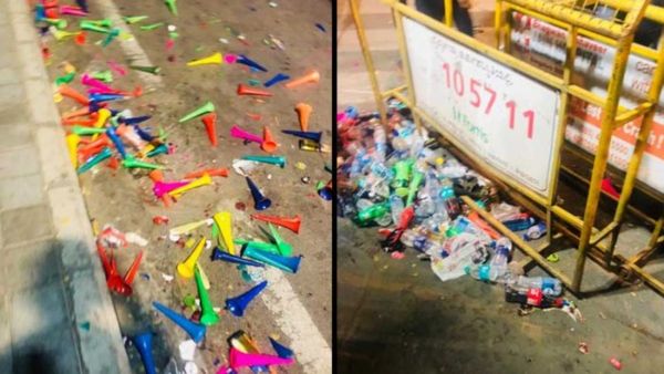 ಹೊಸ ವರ್ಷಾಚರಣೆ: ಬೆಂಗಳೂರಿನ ಪ್ರಮುಖ ರಸ್ತೆಗಳಿಂದ 8000 ಕೆ.ಜಿ. ಕಸ ಸಂಗ್ರಹ