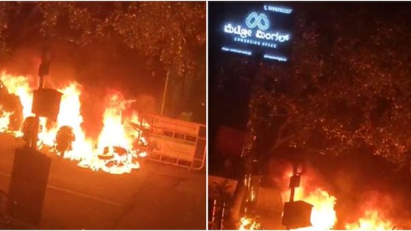 ಬೆಳ್ಳಂಬೆಳಗ್ಗೆ ಮೆಟ್ರೋ ನಿಲ್ದಾಣದ ಬಳಿ ಅಗ್ನಿ ಅವಘಡ: ಹೊತ್ತಿ ಉರಿದ ಬೈಕ್‌ಗಳು