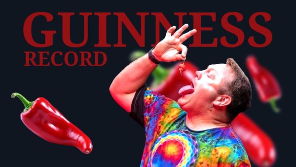 Guinness World: 33 ಸೆಕೆಂಡ್‌ಗಳಲ್ಲಿ ವಿಶ್ವದ 10 ಖಾರದ ಮೆಣಸಿನಕಾಯಿಗಳನ್ನು ತಿಂದು ಗಿನ್ನಿಸ್ ದಾಖಲೆ ನಿರ್ಮಿಸಿದ ವ್ಯಕ್ತಿ!