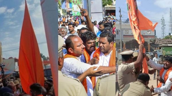 ಹನುಮ ಧ್ವಜ ವಿವಾದ: ರಾಷ್ಟ್ರ ಧ್ವಜ ಹಾರಿಸಲು ಅಡ್ಡಿ; ಬಲಪಂಥೀಯ ಕಾರ್ಯಕರ್ತರ ವಿರುದ್ಧ ಎಫ್‌ಐಆರ್