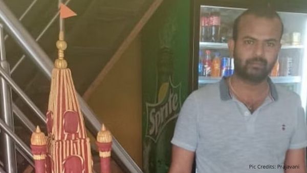 ಹಾವೇರಿ: ಕೇಕ್‌ನಲ್ಲಿ ಮೂಡಿದ ರಾಮ ಮಂದಿರ, ಗ್ರಾಹಕರು ಫಿಧಾ