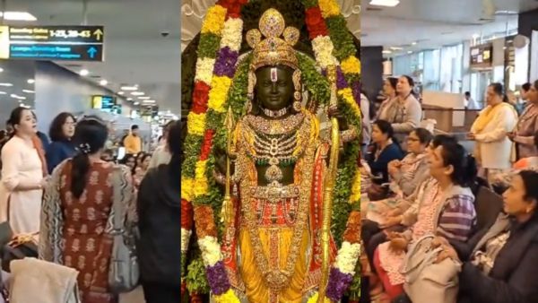 ಬೆಂಗಳೂರು ವಿಮಾನ ನಿಲ್ದಾಣದಲ್ಲಿ 50 ಕ್ಕೂ ಹೆಚ್ಚು ಮಹಿಳೆಯರಿಂದ ದೇವರ ಭಜನೆ, ನೃತ್ಯ: ಪರ ವಿರೋಧ ಚರ್ಚೆ ಆರಂಭ