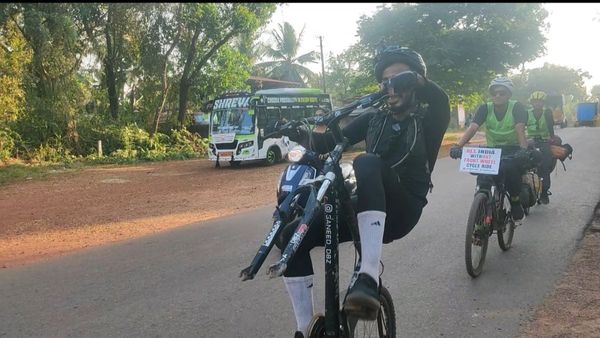 ಒಂದೇ ಚಕ್ರದ ಸೈಕಲ್‌ನಲ್ಲಿ ಡ್ರಗ್ಸ್ ವಿರುದ್ಧ ಜಾಗೃತಿಗೆ ಹೊರಟ ಯುವಕ: ಸದ್ಯದಲ್ಲೇ ವಿಶ್ವ ದಾಖಲೆ