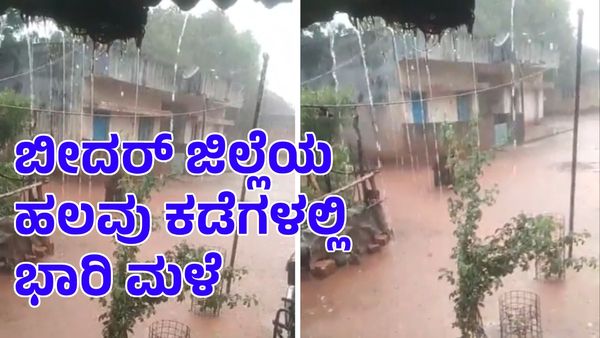 Rain News: ಬೀದರ್ ಜಿಲ್ಲೆಯ ಹಲವು ಕಡೆಗಳಲ್ಲಿ ಭಾರಿ ಮಳೆ; ವಿಡಿಯೋ ನೋಡಿ