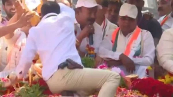 ಸಿಎಂ ಸಿದ್ದರಾಮಯ್ಯಗೆ ಹಾರ ಹಾಕಲು ಸೊಂಟದಲ್ಲಿ ಗನ್‌ ಸಿಕ್ಕಿಸಿಕೊಂಡು ಬಂದ ಭೂಪ, ವಿಡಿಯೋ ವೈರಲ್‌