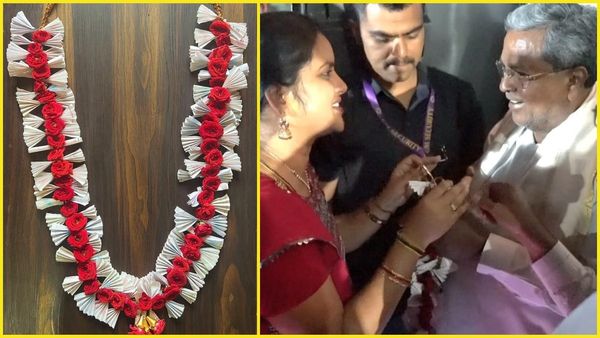 Siddaramaiah: ಸಿಎಂ ಸಿದ್ದರಾಮಯ್ಯ ಕೊರಳಿಗೆ ಉಚಿತ ಬಸ್ ಟಿಕೆಟ್‌ಗಳ ಹಾರ ಹಾಕಿದ ವಿದ್ಯಾರ್ಥಿನಿ