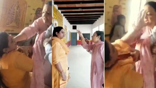 ತಡವಾಗಿ ಬಂದಿದ್ದಕ್ಕೆ ಶಿಕ್ಷಕಿಗೆ ಥಳಿಸಿದ ಶಾಲೆಯ ಪ್ರಾಂಶುಪಾಲರು- ವಿಡಿಯೋ ವೈರಲ್