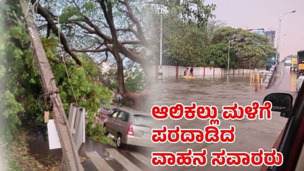 Bengaluru Rain: ಬಿರುಗಾಳಿ ಸಹಿತ ಆಲಿಕಲ್ಲು ಮಳೆಗೆ ಧರೆಗುರುಳಿದ ಮರಗಳು, ಟ್ರಾಫಿಕ್ ಜಾಮ್
