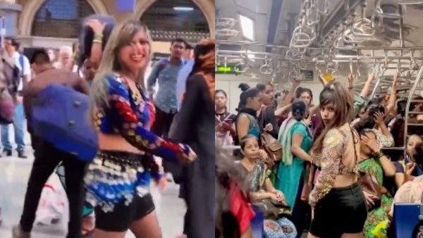 ರೈಲಿನಲ್ಲಿ ಸೊಂಟ ಬಳುಕಿಸಿ ಕುಣಿದು ಕುಪ್ಪಳಿಸಿದ ಯುವತಿ-ವಿಡಿಯೋ ವೈರಲ್‌