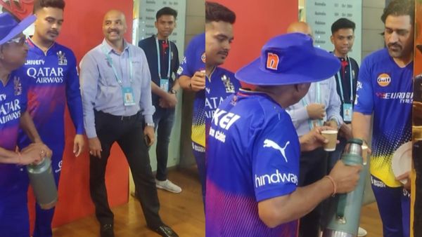 MS Dhoni: ಆರ್‌ಸಿಬಿ ಡ್ರೆಸ್ಸಿಂಗ್ ರೂಮ್‌ನಲ್ಲಿ ಎಂ.ಎಸ್‌.ಧೋನಿ ಏನ್‌ ಮಾಡಿದ್ರು ಗೊತ್ತಾ?-ವೈರಲ್‌ ವಿಡಿಯೋ ಇಲ್ಲಿದೆ ನೋಡಿ