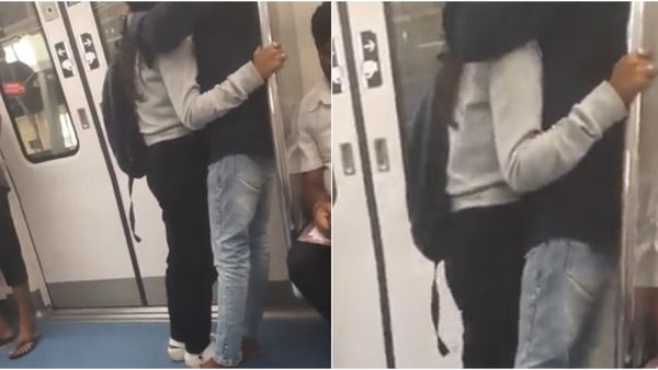 Namma Metro: ನಮ್ಮ ಮೆಟ್ರೋದಲ್ಲಿ ಯುವಕ-ಯುವತಿ ರೊಮ್ಯಾನ್ಸ್​​​​: ವಿಡಿಯೋ ವೈರಲ್‌