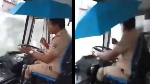 NWKRTC: ಕೊಡೆ ಹಿಡಿದು ಬಸ್ ಚಾಲನೆ ವಿಡಿಯೋ ವೈರಲ್: ಚಾಲಕ & ನಿರ್ವಾಹಕ ಅಮಾನತು