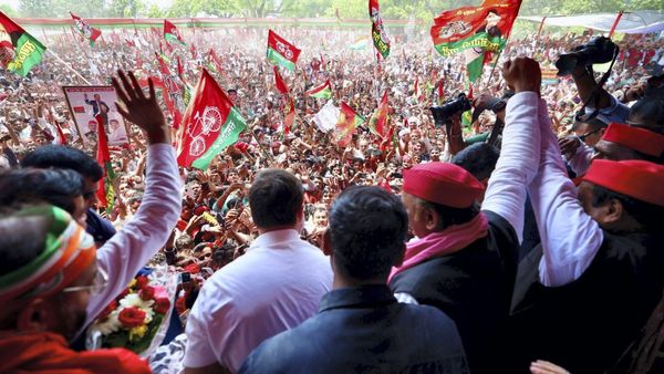 ಲೋಕಸಭಾ ಚುನಾವಣೆ; ರಾಹುಲ್ ಗಾಂಧಿ-ಅಖಿಲೇಶ್ ಯಾದವ್ ರ್‍ಯಾಲಿಯಲ್ಲಿ ಕಾಲ್ತುಳಿತ ಸನ್ನಿವೇಶ