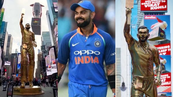 ಸಪ್ತಸಾಗರದಾಚೆ ದಾಟಿದ ವಿರಾಟ್‌ ಜನಪ್ರಿಯತೆ: ನ್ಯೂಯಾರ್ಕ್‌ ಟೈಮ್ಸ್‌ ಸ್ಕ್ವೇರ್‌ನಲ್ಲಿ ಕೊಹ್ಲಿ ಪ್ರತಿಮೆ