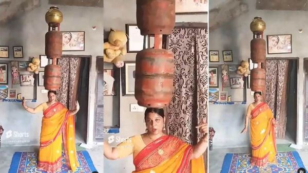 Video Viral: ಸೀರೆ ಉಟ್ಟು ತಲೆ ಮೇಲೆ 2 ಸಿಲಿಂಡರ್ ಇಟ್ಟು ಡ್ಯಾನ್ಸ್ ಮಾಡಿದ ಮಹಿಳೆ- ಎಲ್ಲಿದ್ದೆ ಇಲ್ಲಿತನಕ ಎಂದ ನೆಟ್ಟಿಗರು...