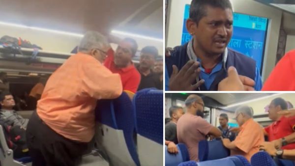 Vande Bharat Train: ವಂದೇ ಭಾರತ್ ಸಿಬ್ಬಂದಿಗೆ ಥಳಿಸಿದ ವೃದ್ಧ ಪ್ರಯಾಣಿಕ: ವಿಡಿಯೋ ವೈರಲ್