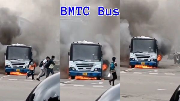 BMTC Bus: ಎಂಜಿ ರಸ್ತೆಯಲ್ಲಿ ಸುಟ್ಟು ಕರಕಲಾದ ಬಸ್
