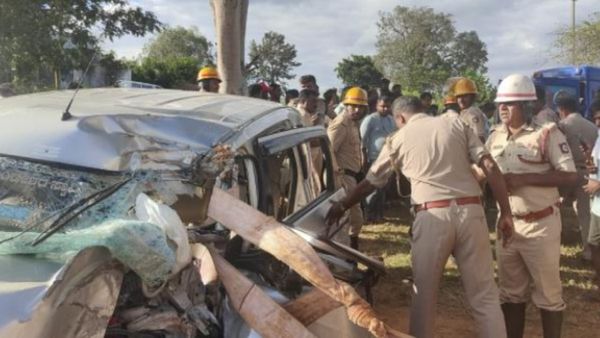 ರಾಮನಗರದಲ್ಲಿ ಭೀಕರ ಅಪಘಾತ: ಒಂದೇ ಕುಟುಂಬದ ಐವರು ಸಾವು, ನಾಯಿ ಮರಿ ಬಚಾವ್‌