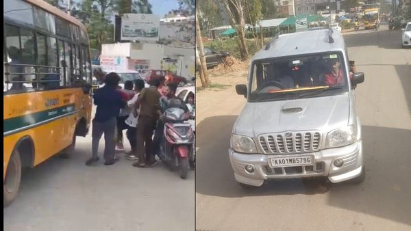 Viral Road Rage: ಶಾಲಾ ಮಕ್ಕಳಿದ್ದ ವಾಹನ ತಡೆದು ಕಿಡಿಗೇಡಿಗಳ ಪುಂಡಾಟ, ವಿಡಿಯೋ ವೈರಲ್