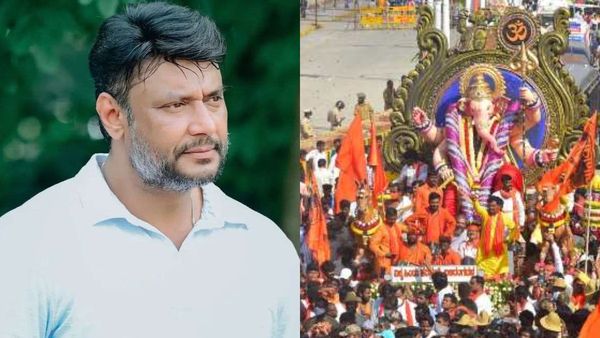 ಚಿತ್ರದುರ್ಗ: ಹಿಂದೂ ಮಹಾಗಣಪತಿ ಶೋಭಾಯಾತ್ರೆಯಲ್ಲಿ ಕೊಲೆ ಆರೋಪಿ ನಟ ದರ್ಶನ್ ಭಾವಚಿತ್ರದ ಫ್ಲ್ಯಾಗ್ ಹಾರಾಟ: ಮುಂದೇನಾಯ್ತು?