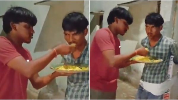Viral Video: ಕಳ್ಳತನಕ್ಕೆ ಬಂದು ಸಿಕ್ಕಿಬಿದ್ದ ವ್ಯಕ್ತಿಗೆ ಕೈ ತುತ್ತು ಕೊಟ್ಟ ಯುವಕರು