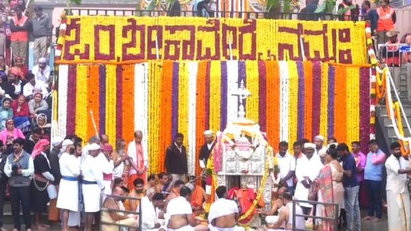 ತಲಕಾವೇರಿಯಲ್ಲಿ ತೀರ್ಥೋದ್ಭವ ಸಂಭ್ರಮ: ಬ್ರಹ್ಮಕುಂಡಿಕೆಯಲ್ಲಿ ದರ್ಶನ ನೀಡಿದ ಕಾವೇರಿ ಮಾತೆ