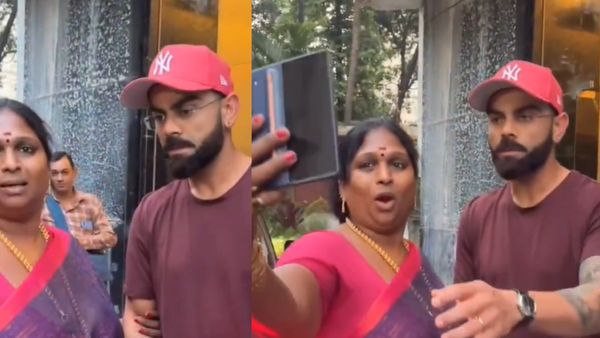Virat Kohli: ಸೆಲ್ಫಿಗಾಗಿ ವಿರಾಟ್‌ ಕೊಹ್ಲಿ ಕೈ ಹಿಡಿದು ನಿಲ್ಲಿಸಿದ ಆಂಟಿ! ವಿಡಿಯೋ ವೈರಲ್