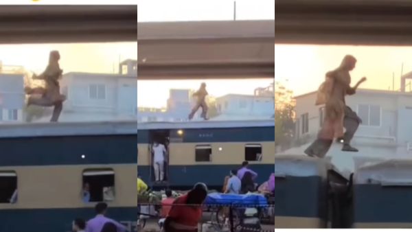 Video Viral: ಚಲಿಸುತ್ತಿರುವ ರೈಲಿನ ಮೇಲೆ ಮಹಿಳೆಯ ಡಾನ್ಸ್ ಸಾಹಸದ ವಿಡಿಯೋ: ನೆಟ್ಟಿಗರ ಕಾಮೆಂಟ್‌ಗಳೇನು?