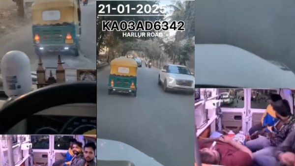 Bengaluru: ಎಮರ್ಜೆನ್ಸಿ ಇದ್ದರೂ ಆಂಬುಲೆನ್ಸ್‌ಗೆ ದಾರಿ ಬಿಡದ ಆಟೋ ಚಾಲಕ: ವಿಡಿಯೋ