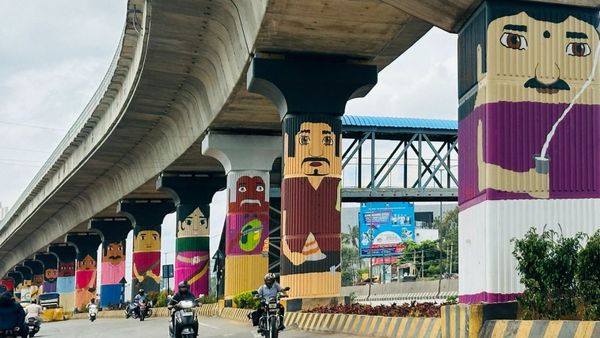 Namma Metro: ಮೆಟ್ರೋ ಪಿಲ್ಲರ್‌ಗಳ ಮೇಲೆ ಸೆಲೆಬ್ರೆಟಿಗಳ ವರ್ಣಮಯ ಚಿತ್ರ ಕಲಾಕೃತಿಗಳು