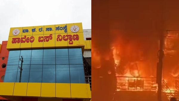 NWKRTC: ಬಸ್‌ ನಿಲ್ದಾಣದ ಕಟ್ಟಡಕ್ಕೆ ಬೆಂಕಿ, 2 ಮಳಿಗೆ ಆಹುತಿ