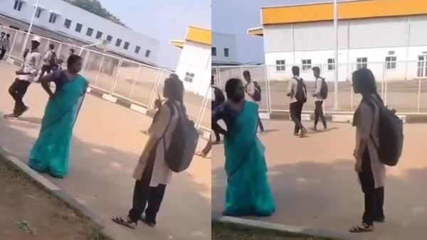 ಶಿಕ್ಷಕಿಗೆ ಚಪ್ಪಲಿಯಲ್ಲಿ ಹೊಡೆದ ವಿದ್ಯಾರ್ಥಿನಿ: ವಿಡಿಯೋ ವೈರಲ್