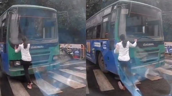 ಯುವತಿ ಮೇಲೆ ಬಸ್‌ ಹತ್ತಿಸಲು ಮುಂದಾದ ಬಿಎಂಟಿಸಿ ಡ್ರೈವರ್‌, ವಿಡಿಯೋ ವೈರಲ್‌