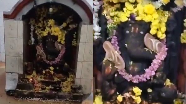 ವಿನಾಯಕನ ಮೂರ್ತಿಗೆ ಚಪ್ಪಲಿ ಹಾರ ಹಾಕಿರುವ ವಿಡಿಯೋ ವೈರಲ್‌, ಎಲ್ಲಿ?