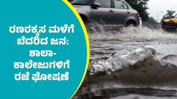 School Holiday: ರಣರಕ್ಕಸ ಮಳೆಗೆ ಬೆದರಿದ ಜನ: ವಿಮಾನ ಹಾರಾಟ, ರೈಲು, ಮೆಟ್ರೋ ಸೇವೆ ಸ್ಥಗಿತ: ಶಾಲಾ-ಕಾಲೇಜುಗಳಿಗೆ ರಜೆ ಘೋಷಣೆ